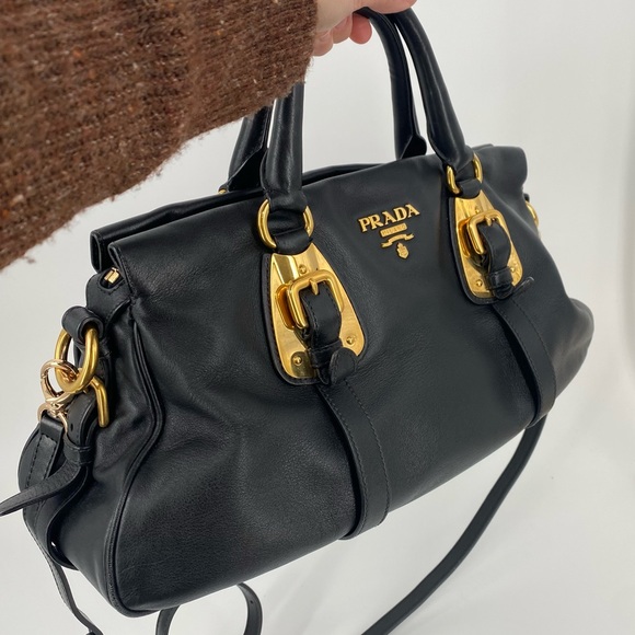 Prada Bauletto Nero Soft Calf Leather - Picture 7 of 13